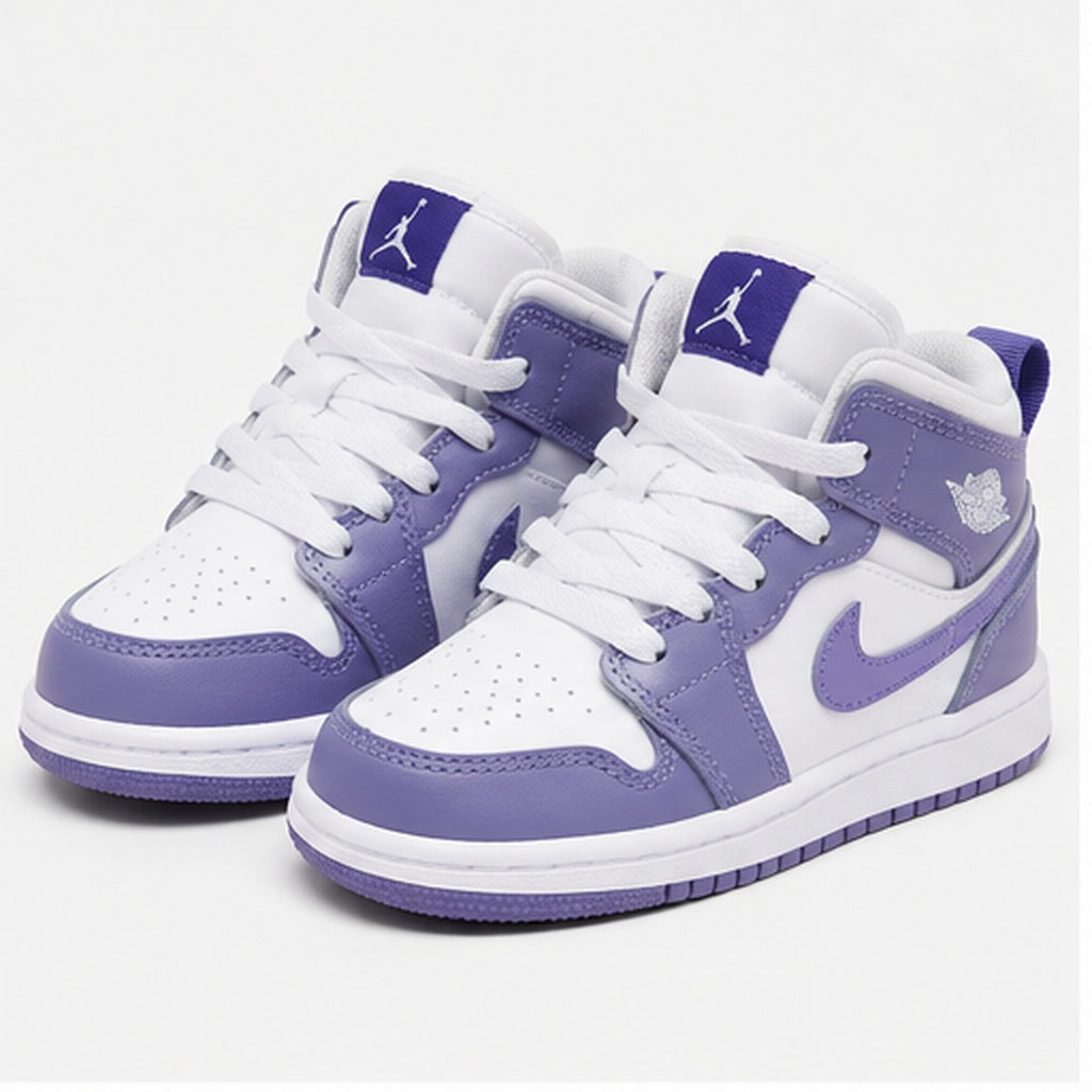 Nike Jordan 1 Mid TD da bambino bianche e viola ametista