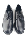 Scarpe derby nere con suola carrarmato