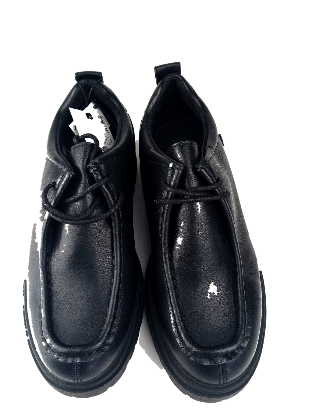 Scarpe stringate nere con suola track