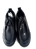 Scarpe stringate nere con suola track