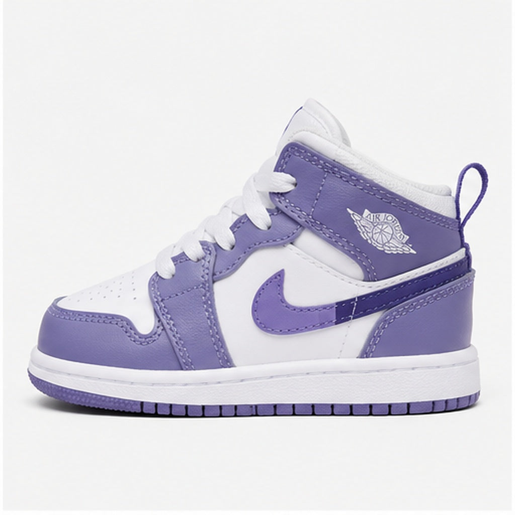 Nike Jordan 1 Mid TD da bambino bianche e viola ametista