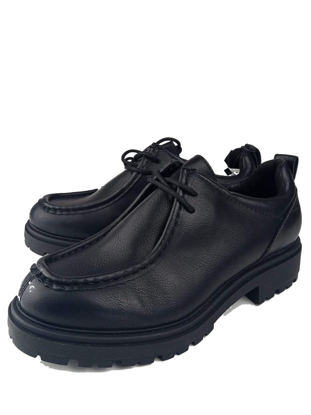 Scarpe stringate nere con suola track