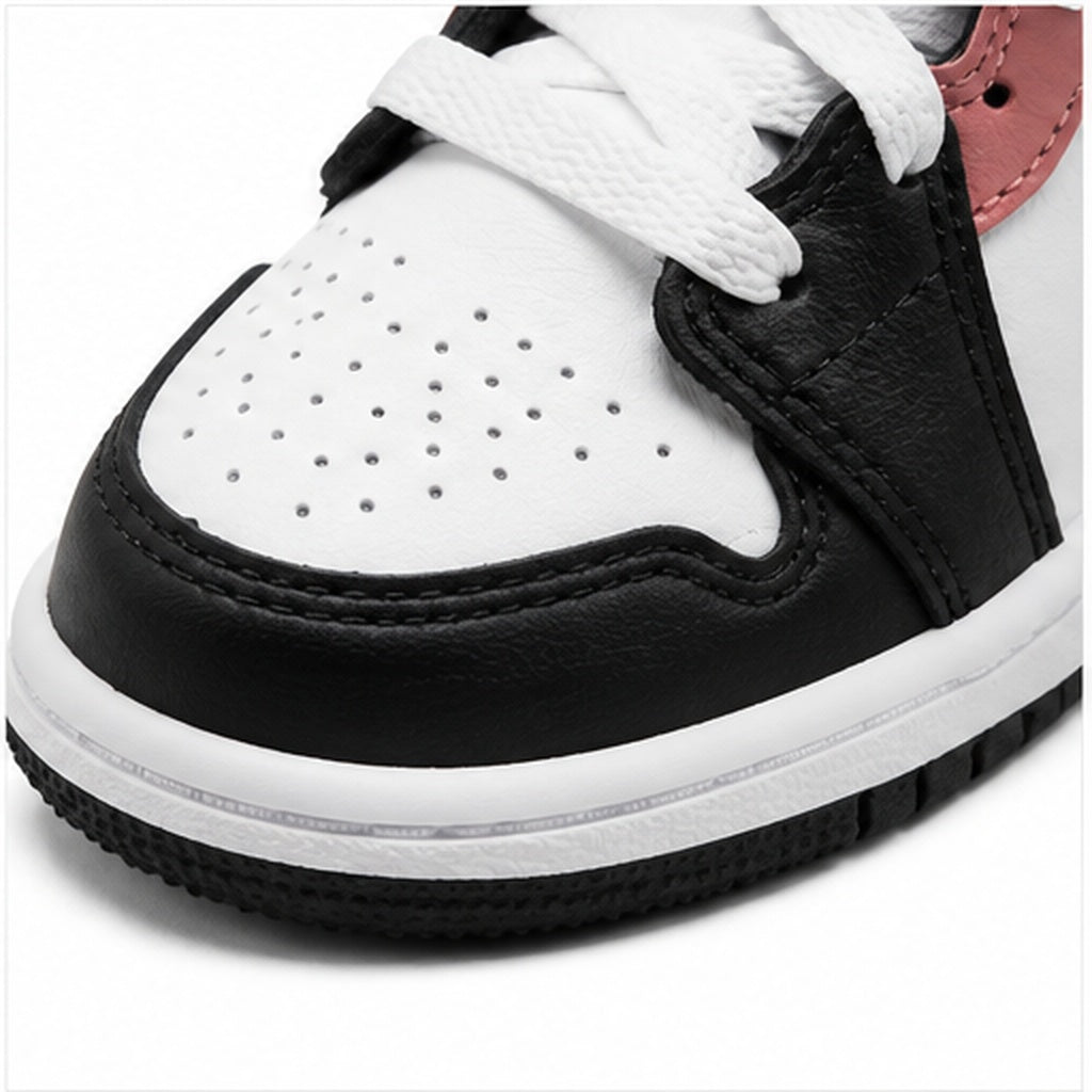 Nike Jordan 1 Mid TD da bambino bianche, nere e rosa