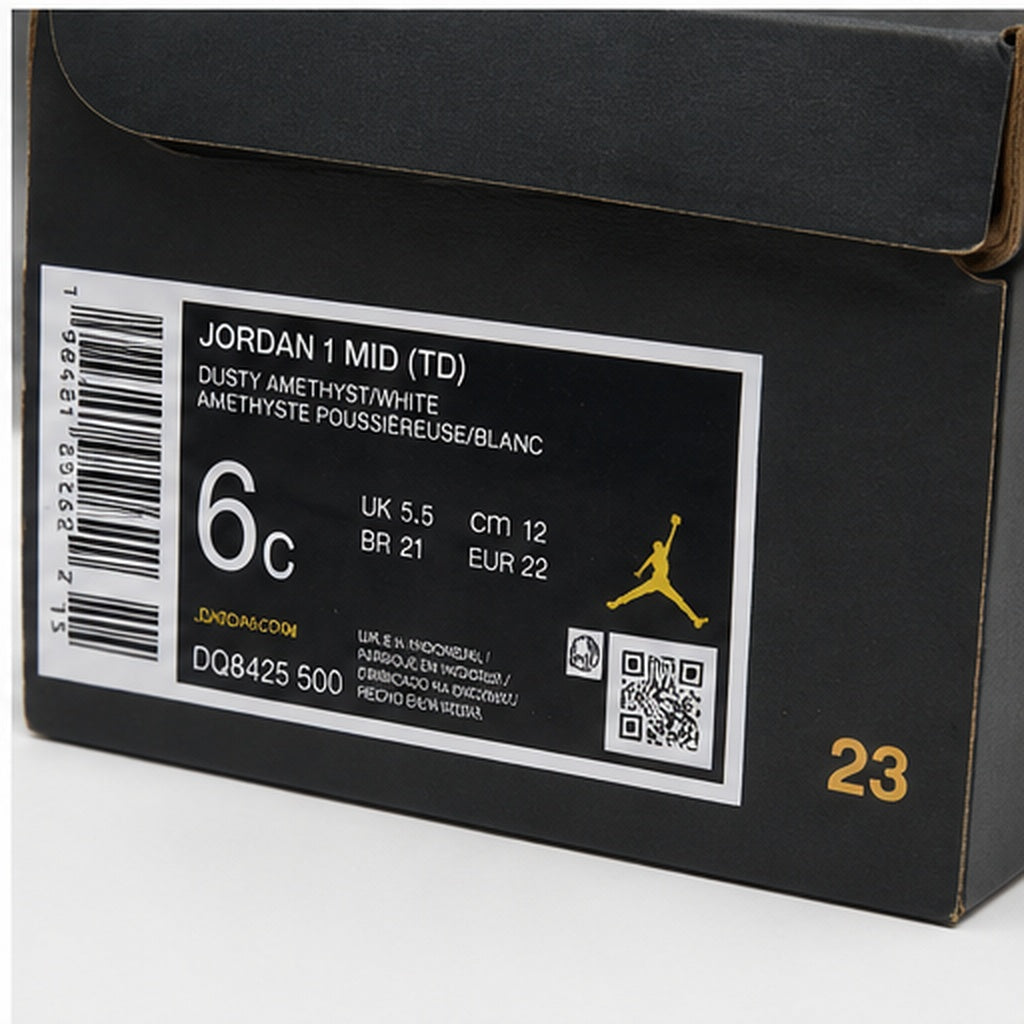 Nike Jordan 1 Mid TD da bambino bianche e viola ametista