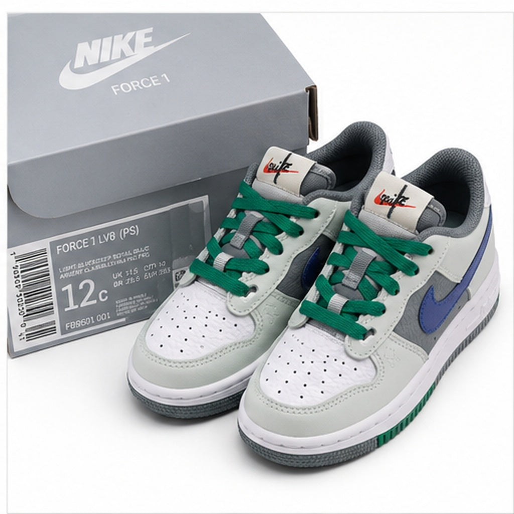 Nike Force 1 LV8 PS da bambino argento e blu royal