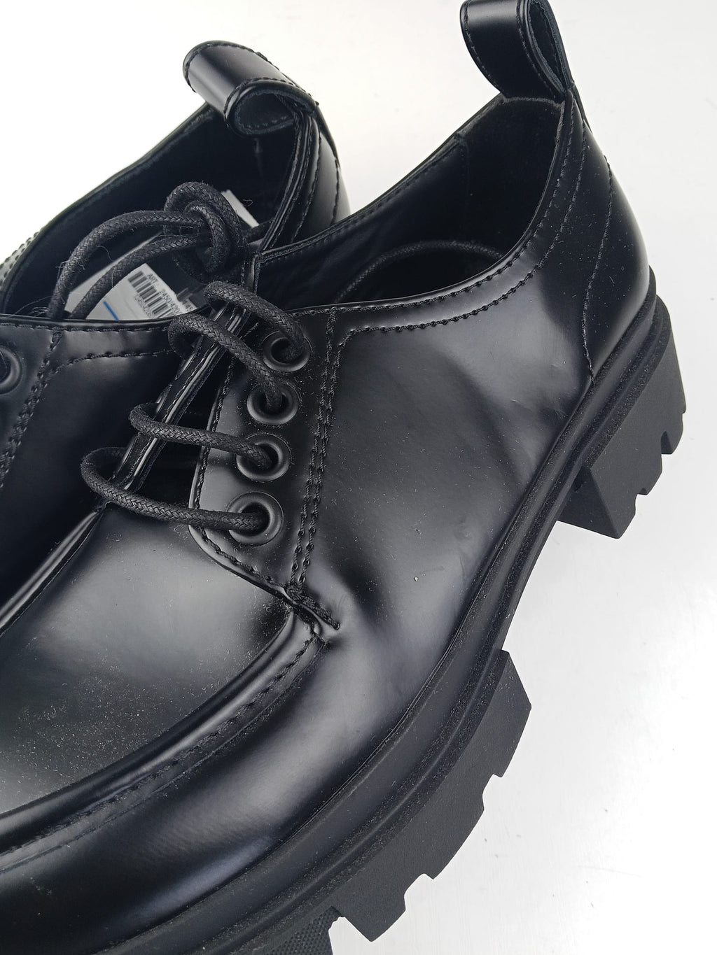Scarpe derby chunky nere con suola carrarmato