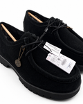Scarpe Wallabee scamosciate nere con suola track