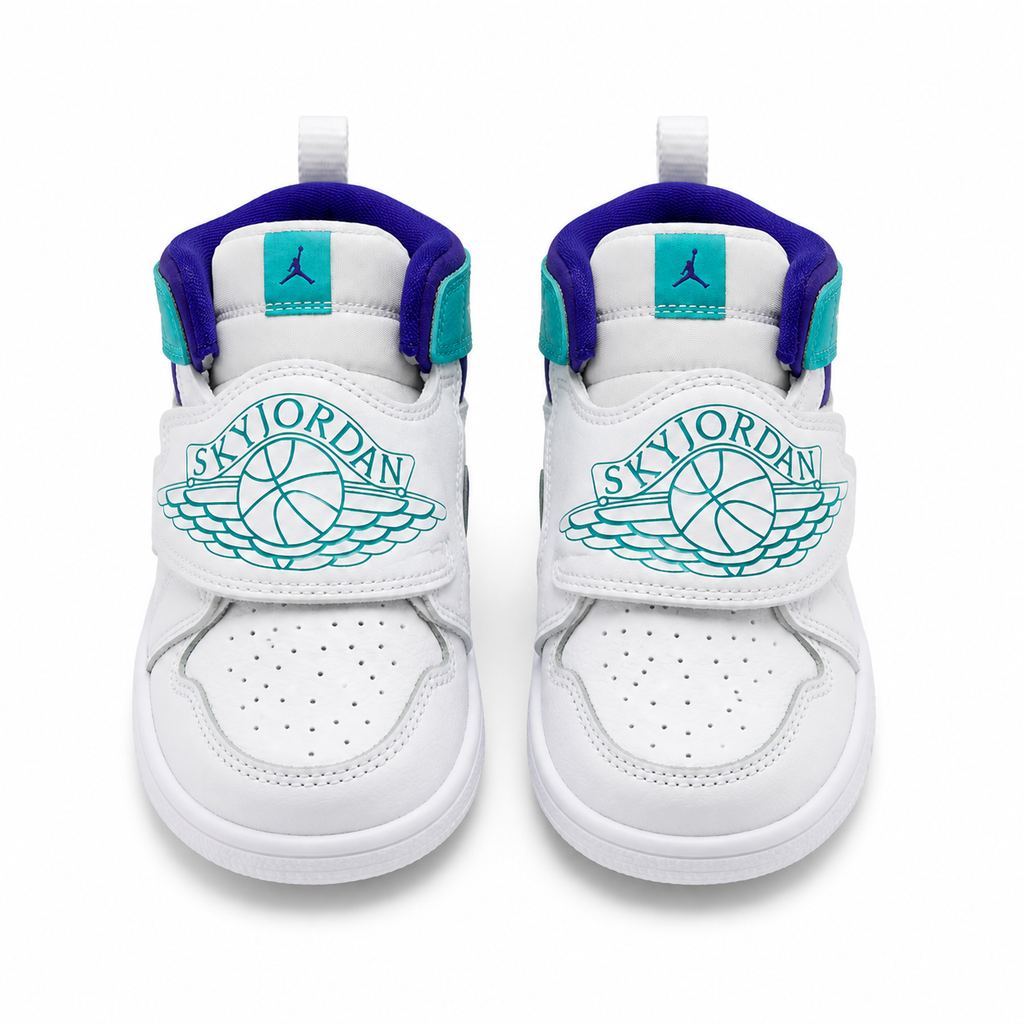 Sky Jordan 1 (TD) White/Turquoise/Purple – EU 26