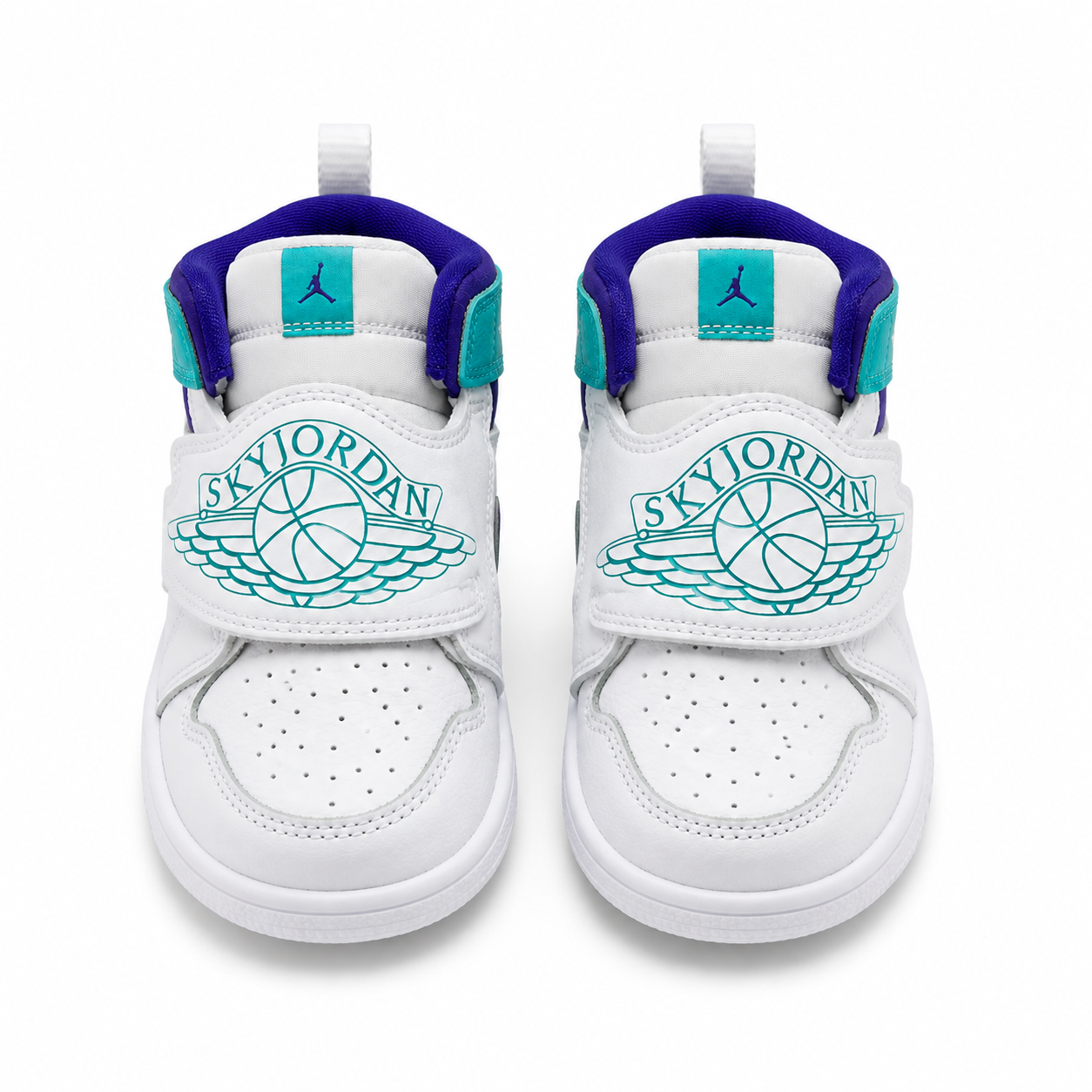 Sky Jordan 1 (TD) White/Turquoise/Purple – EU 26