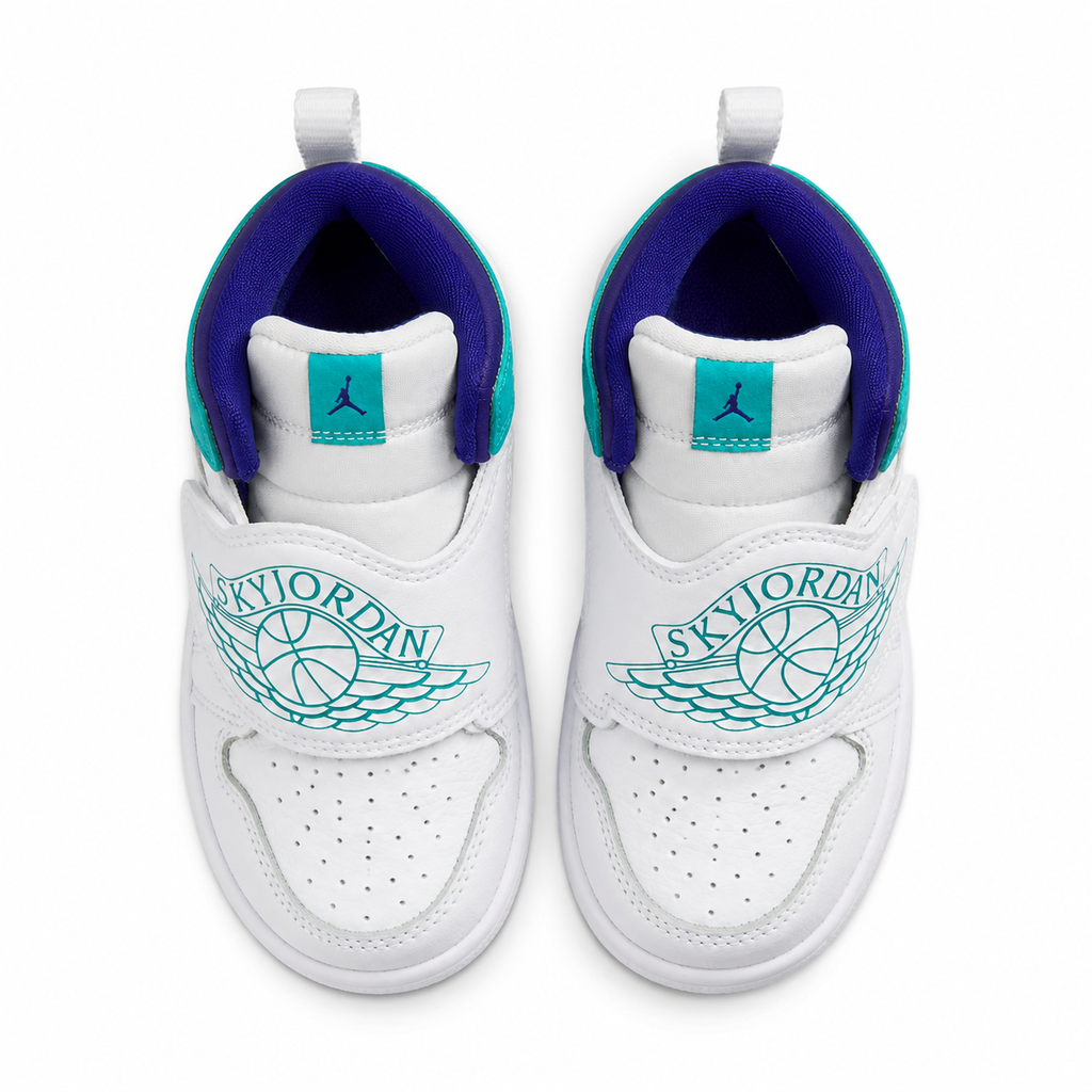 Sky Jordan 1 (TD) White/Turquoise/Purple – EU 26