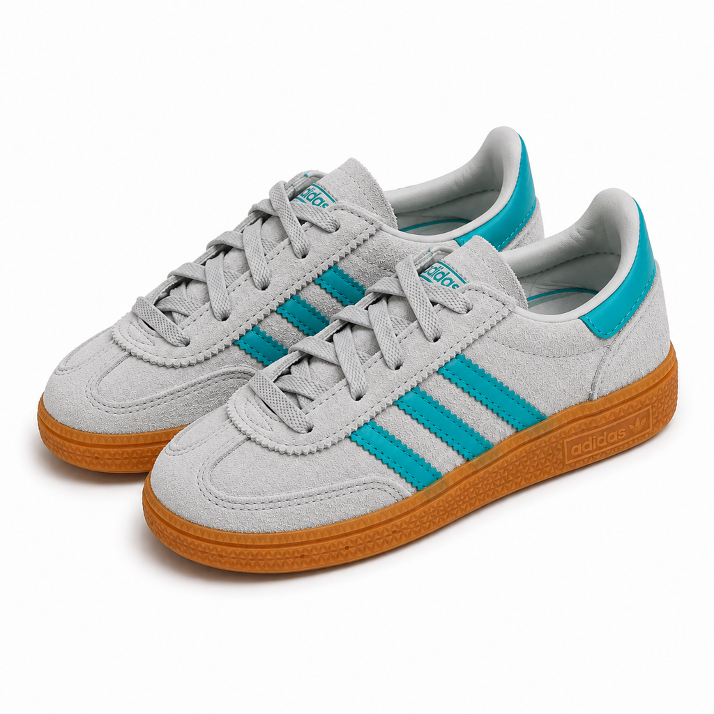 adidas Originals Handball Spezial CF EL I Grey Two/Pure Teal/Gum – EU 25.5