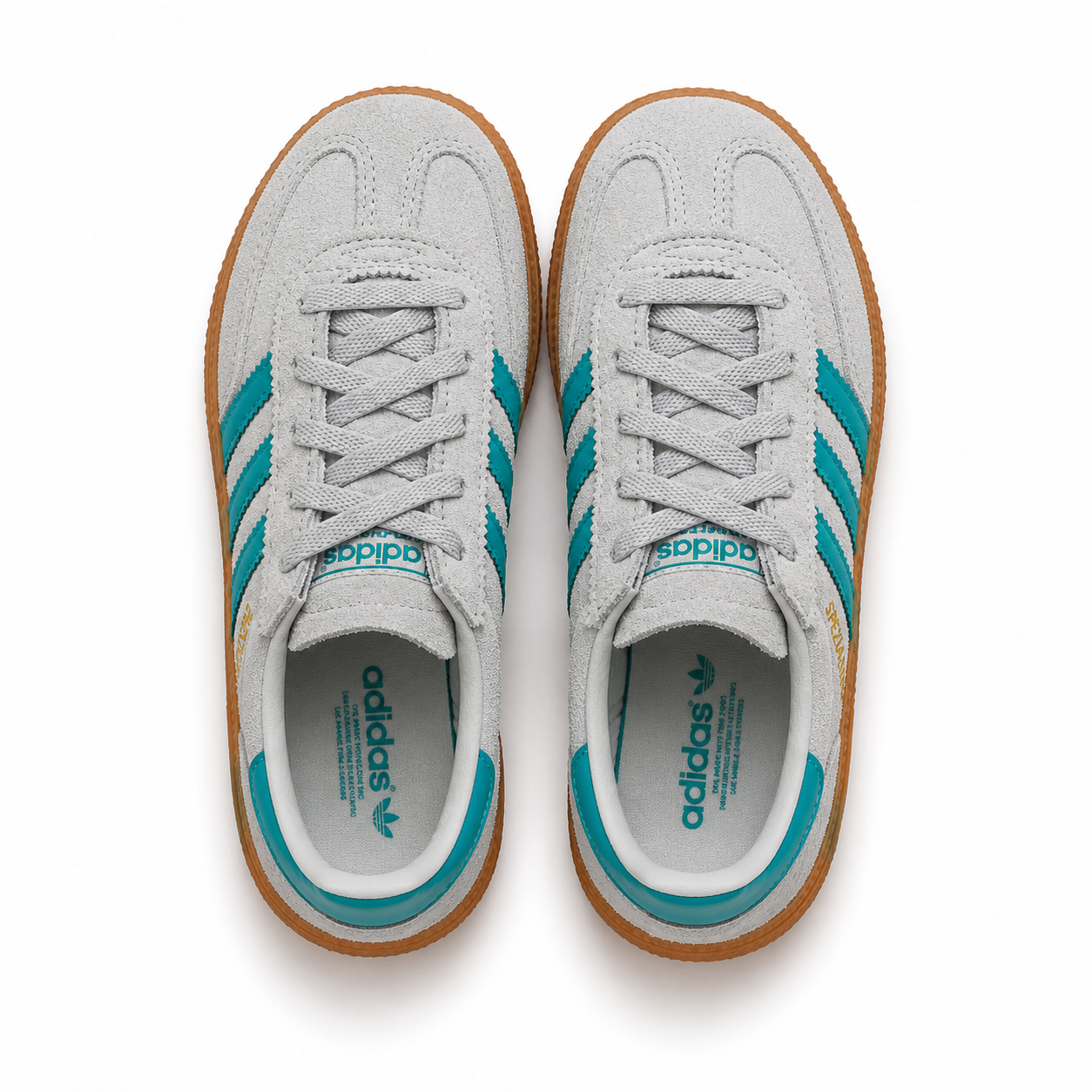 adidas Originals Handball Spezial CF EL I Grey Two/Pure Teal/Gum – EU 25.5