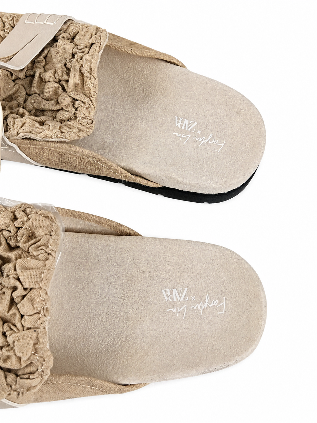 Zara Sabot Beige Ricamato - Taglia 37