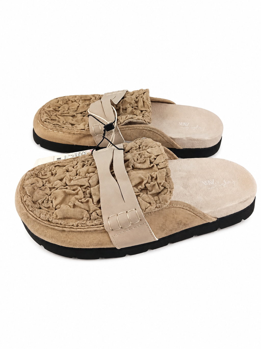 Zara Sabot Beige Ricamato - Taglia 37
