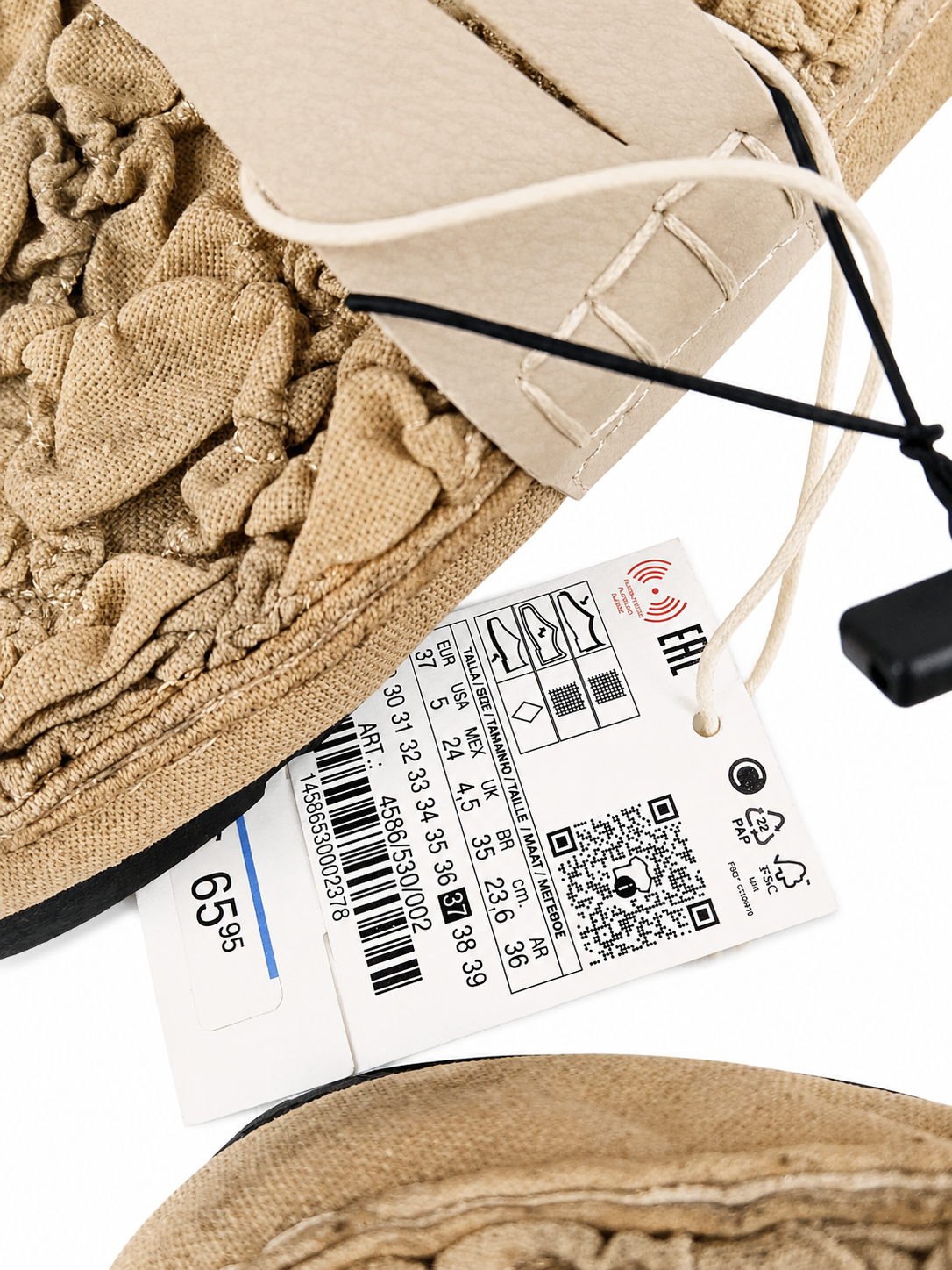 Zara Sabot Beige Ricamato - Taglia 37