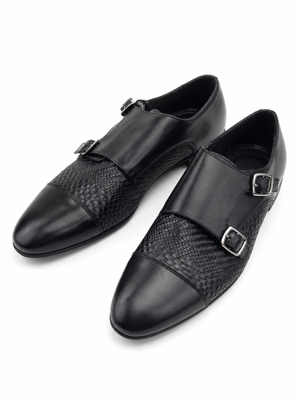 Zara Scarpa Monk Nera Intrecciata - Taglia 41