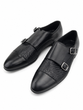 Zara Scarpa Monk Nera Intrecciata - Taglia 41