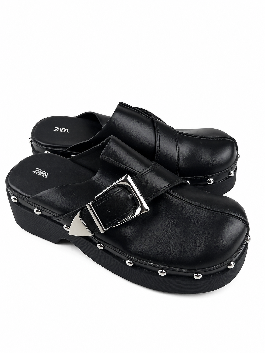 Sabot neri con fibbia metallica Zara - Taglia 36