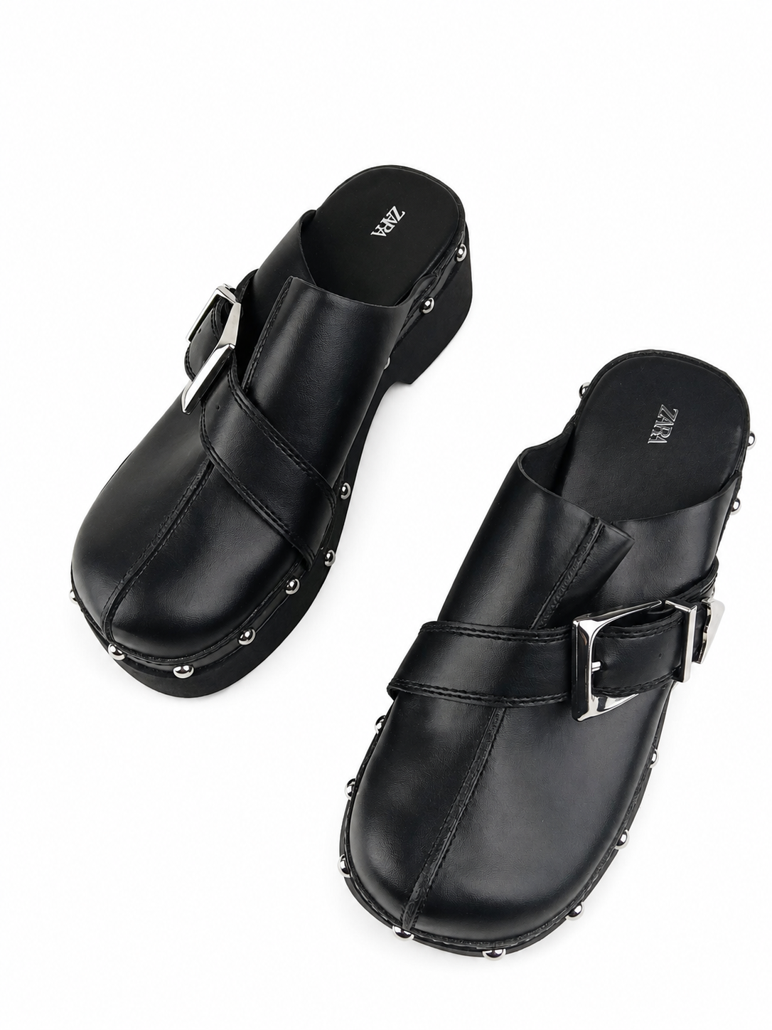 Sabot neri con fibbia metallica Zara - Taglia 36