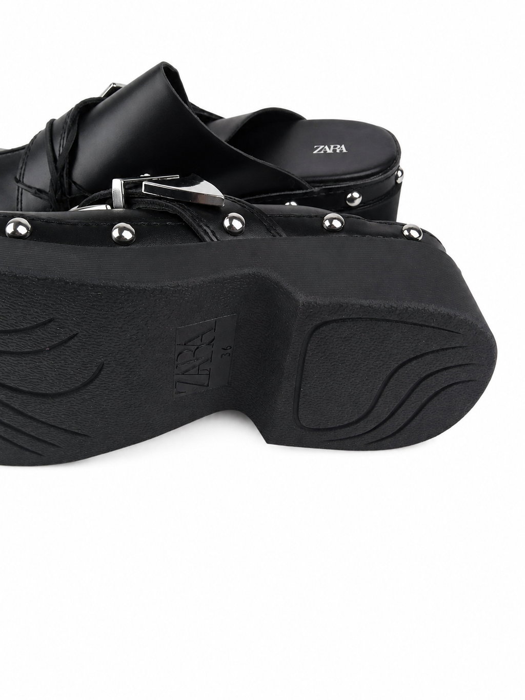Sabot neri con fibbia metallica Zara - Taglia 36