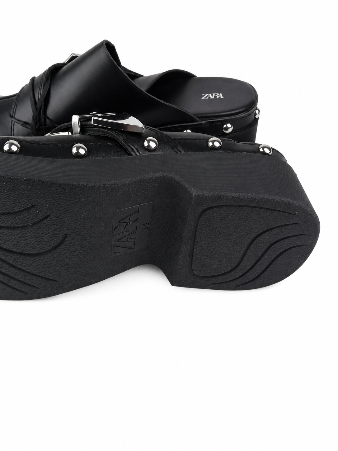 Sabot neri con fibbia metallica Zara - Taglia 36