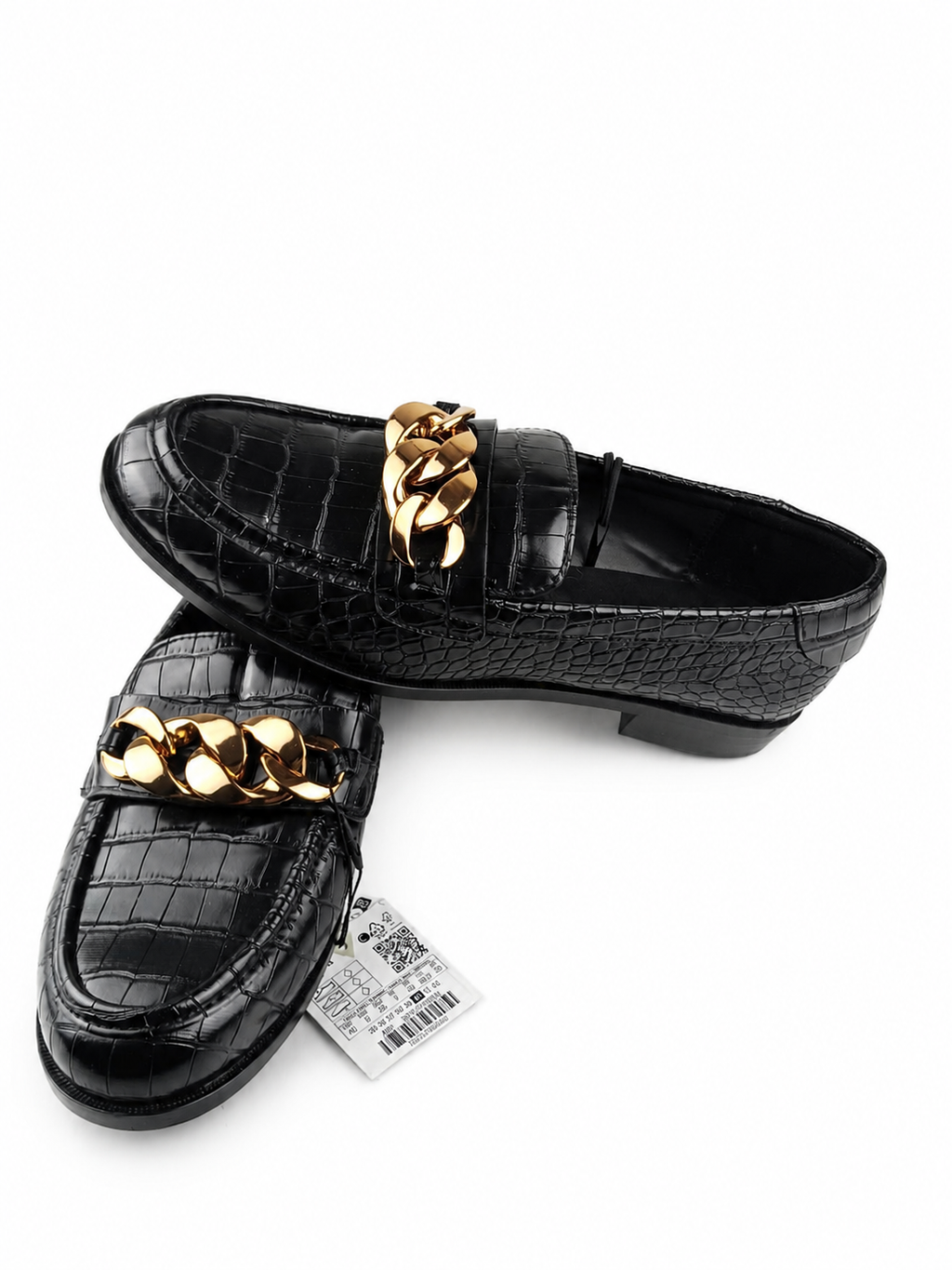 Ballerine slingback nere verniciate con cinturino di strass Zara - Taglia 40