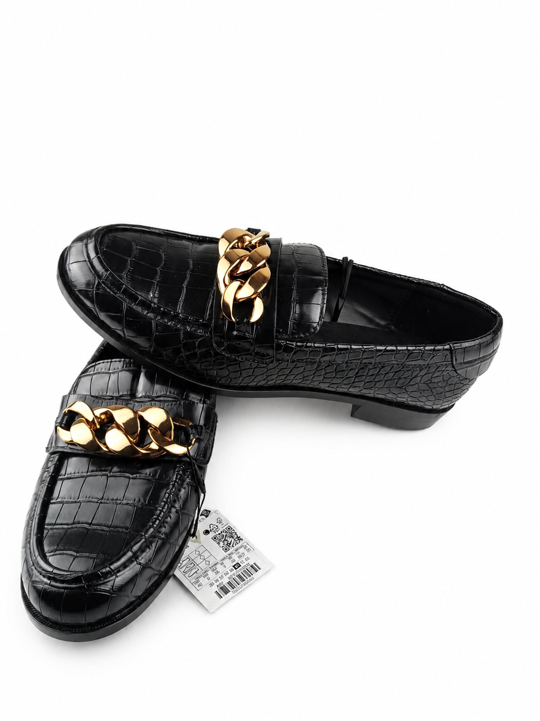 Ballerine slingback nere verniciate con cinturino di strass Zara - Taglia 40