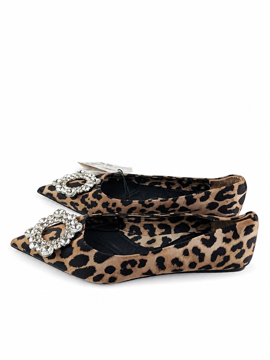 Ballerine leopardate a punta con fibbia di strass Zara - Taglia 38