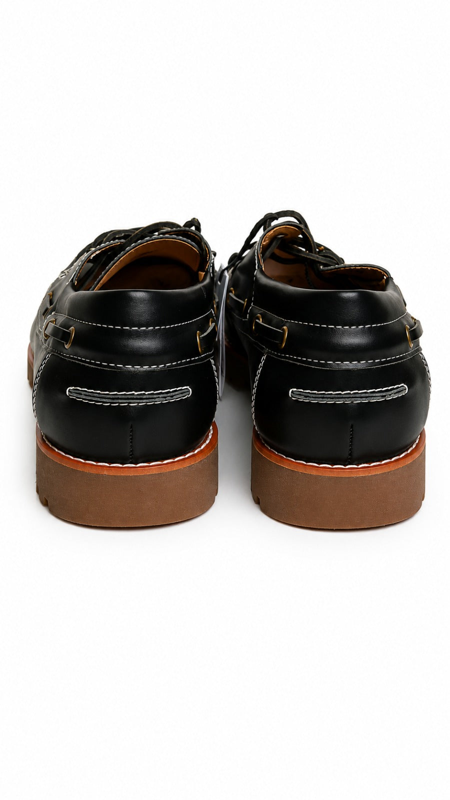 Chaussures Bateau Homme Noires Bershka – Semelle Camel