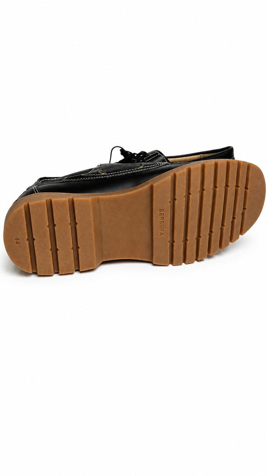 Chaussures Bateau Homme Noires Bershka – Semelle Camel