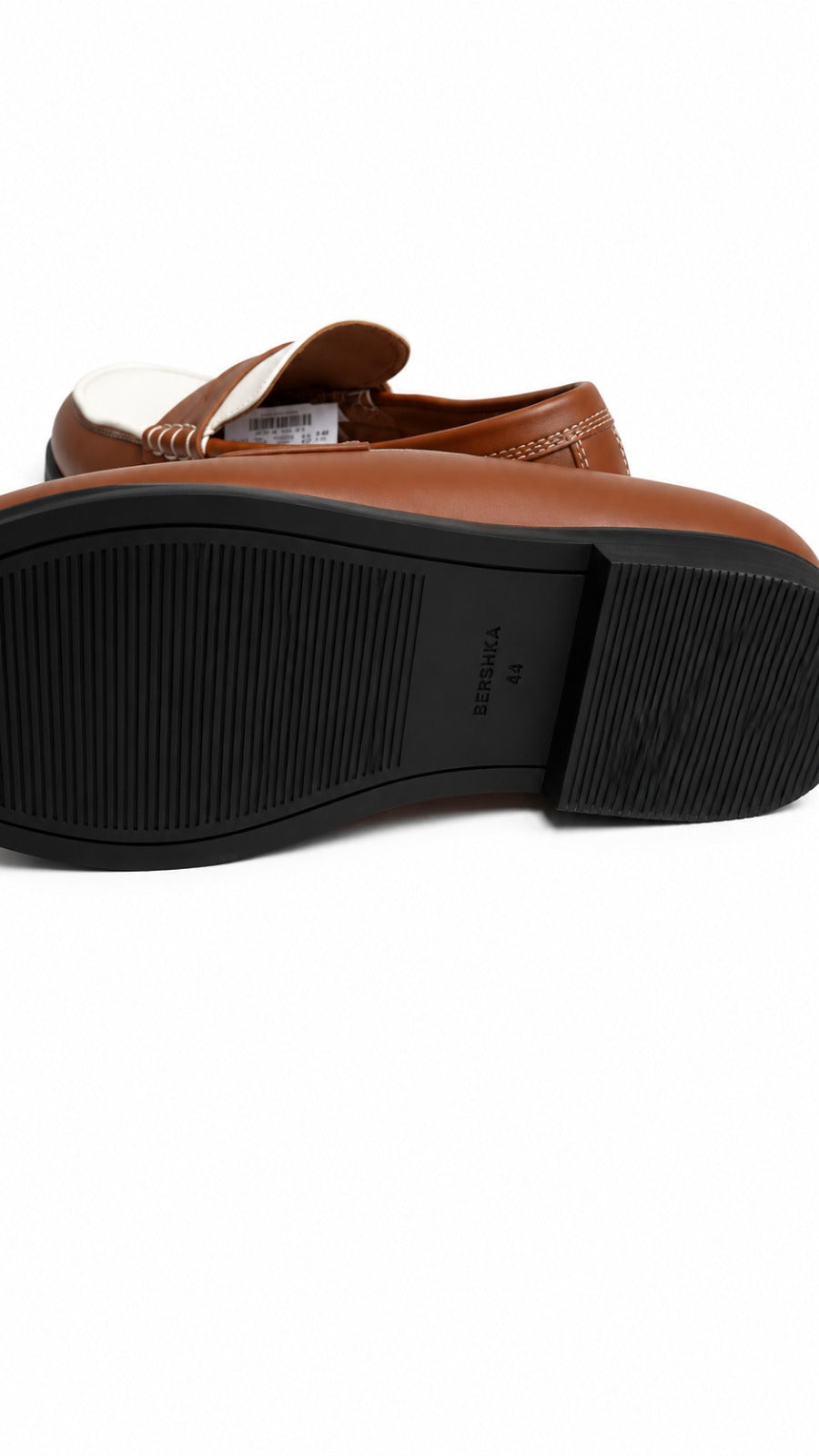Mocassins Bicolores Homme Bershka – Marron & Blanc