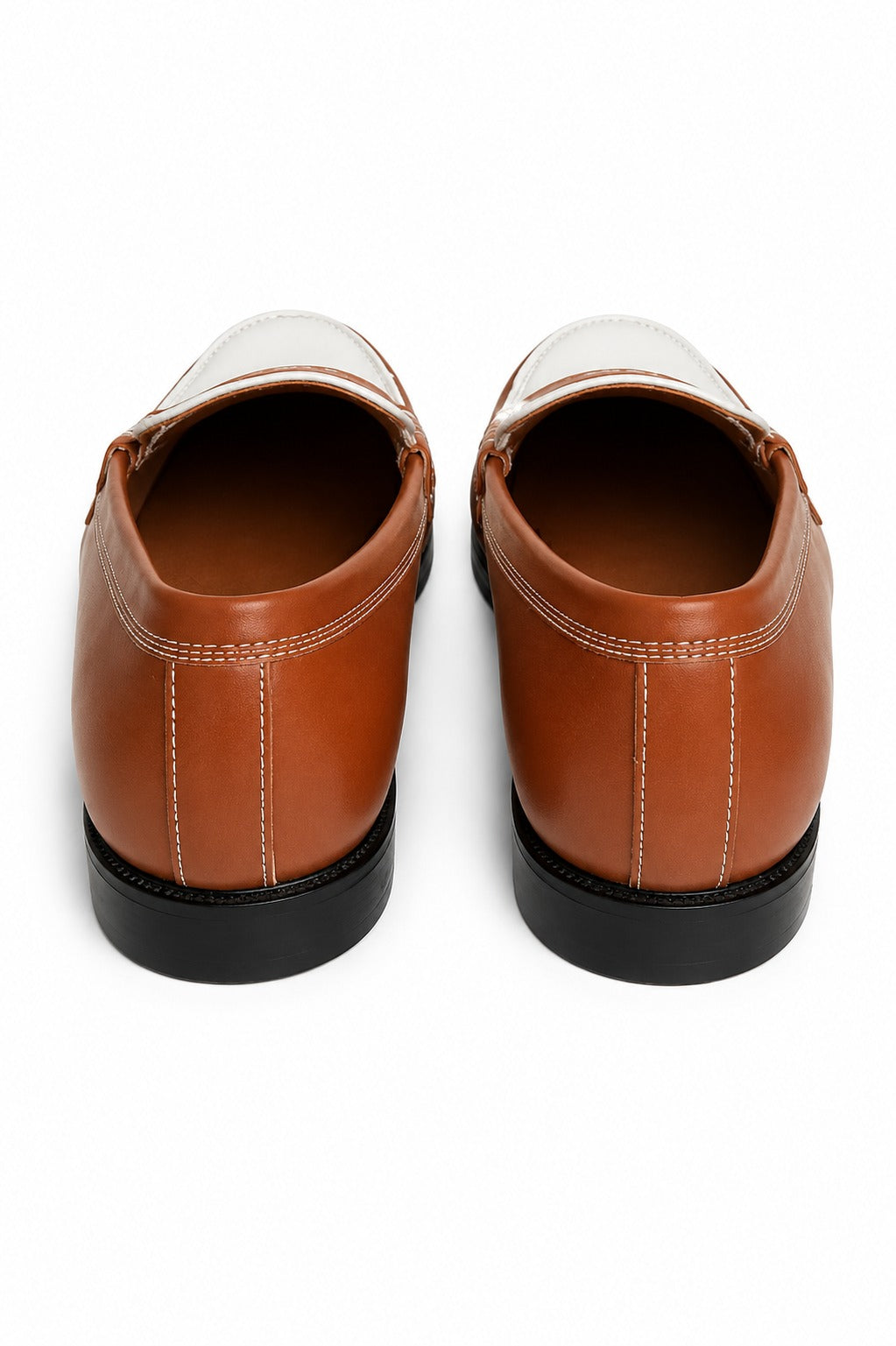 Mocassins Bicolores Homme Bershka – Marron & Blanc