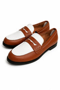 Mocassins Bicolores Homme Bershka – Marron & Blanc