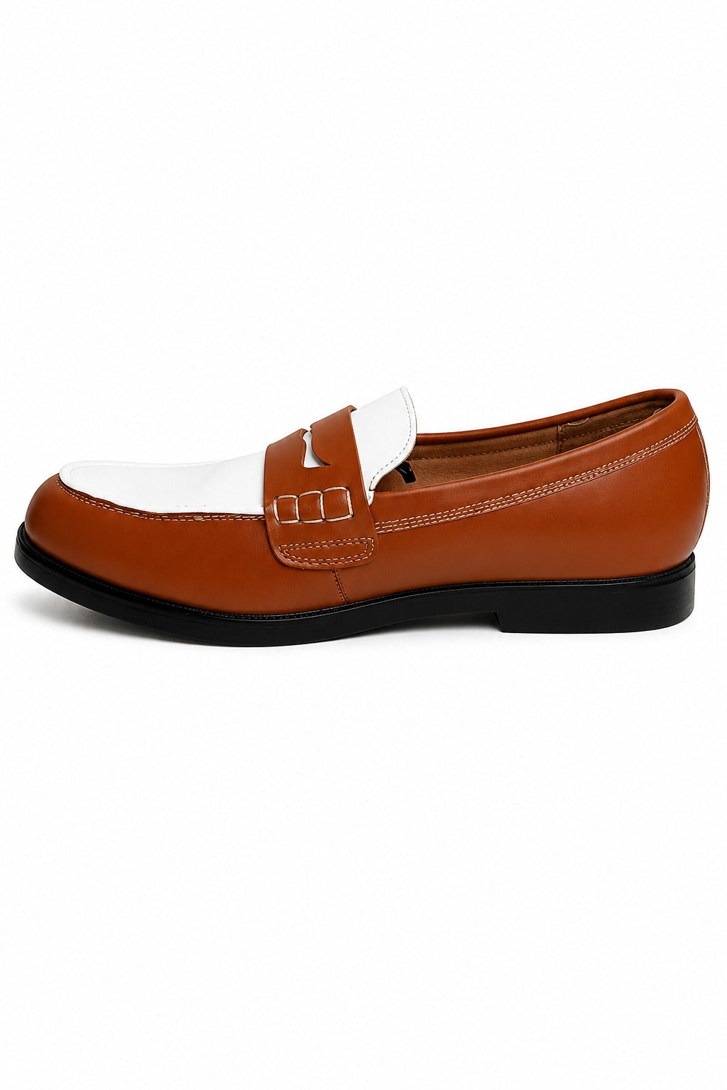 Mocassins Bicolores Homme Bershka – Marron & Blanc