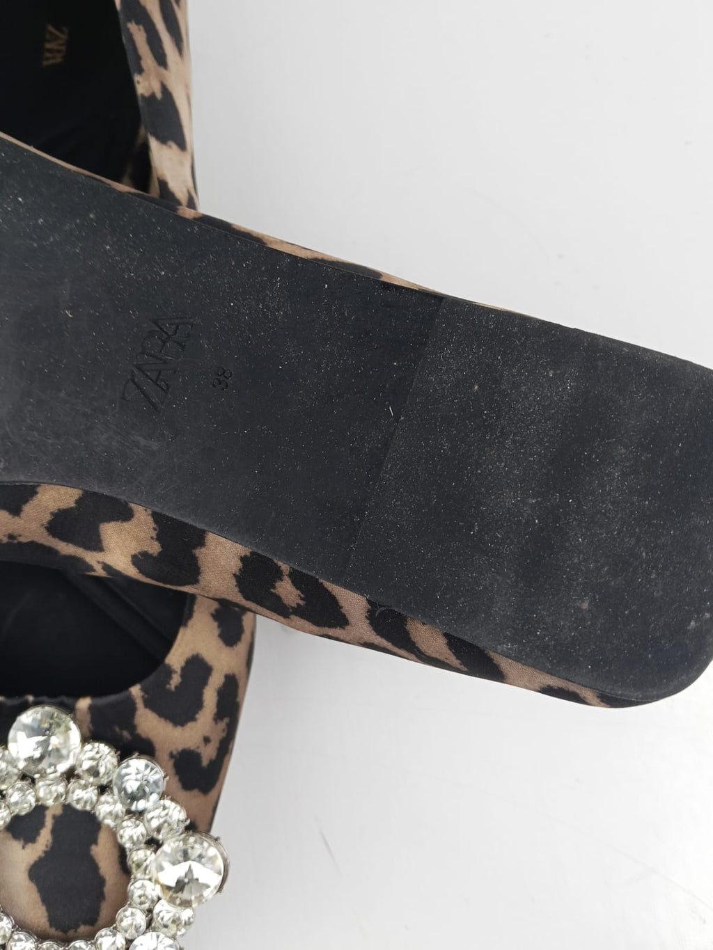 Ballerine leopardate a punta con fibbia di strass Zara - Taglia 38