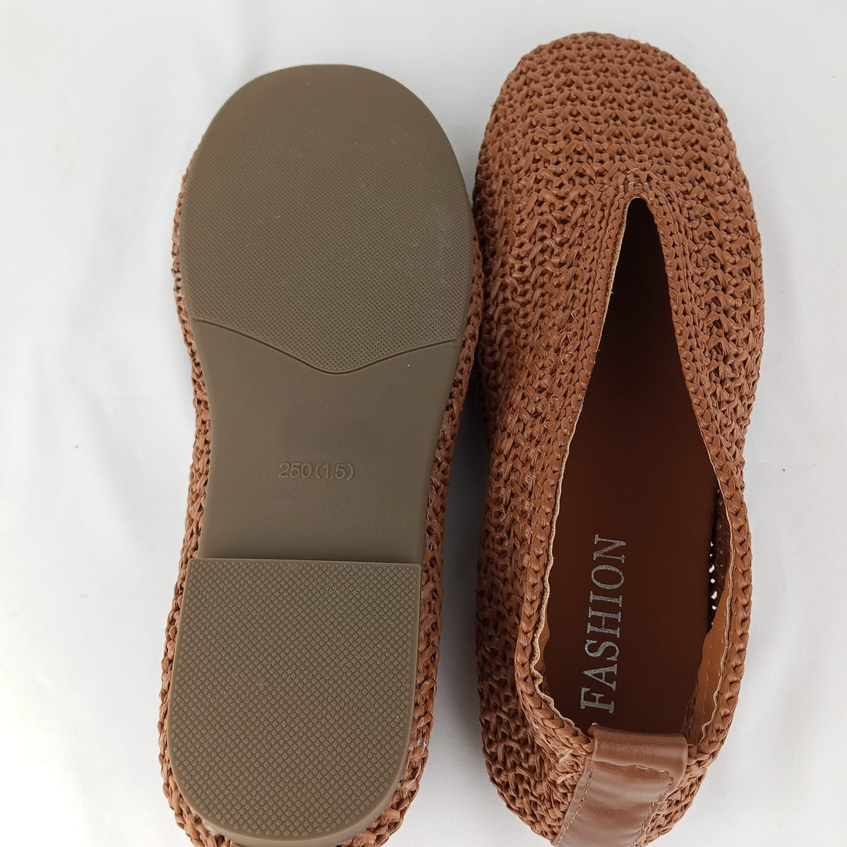 Ballerine intrecciate SIHAOUTLET - vista superiore e suola