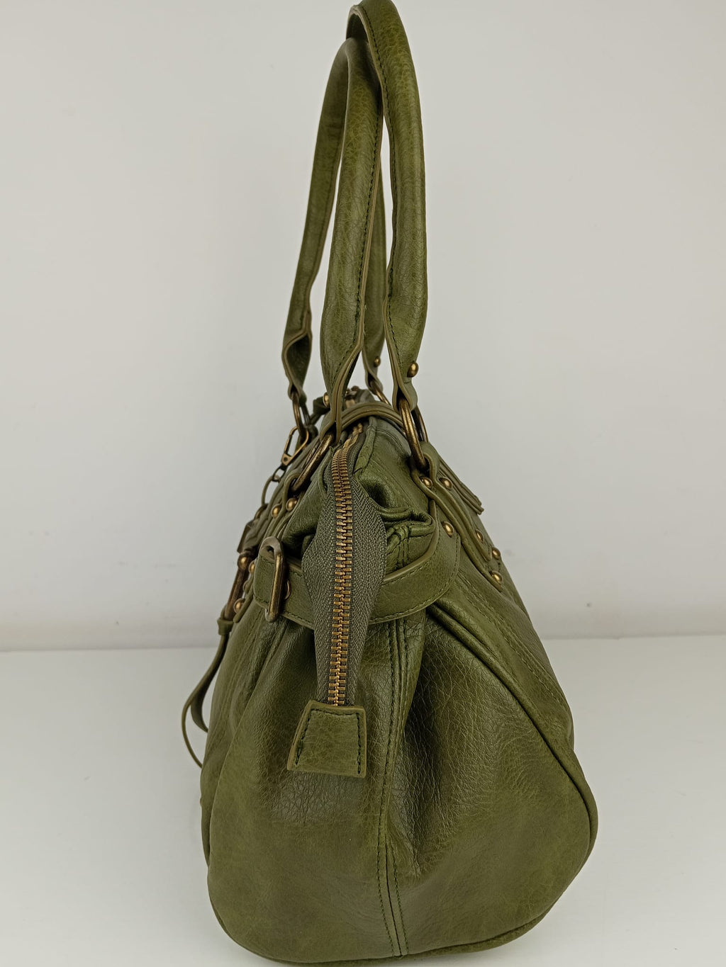 Borsa a Mano Strutturata con Lucchetto Decorativo