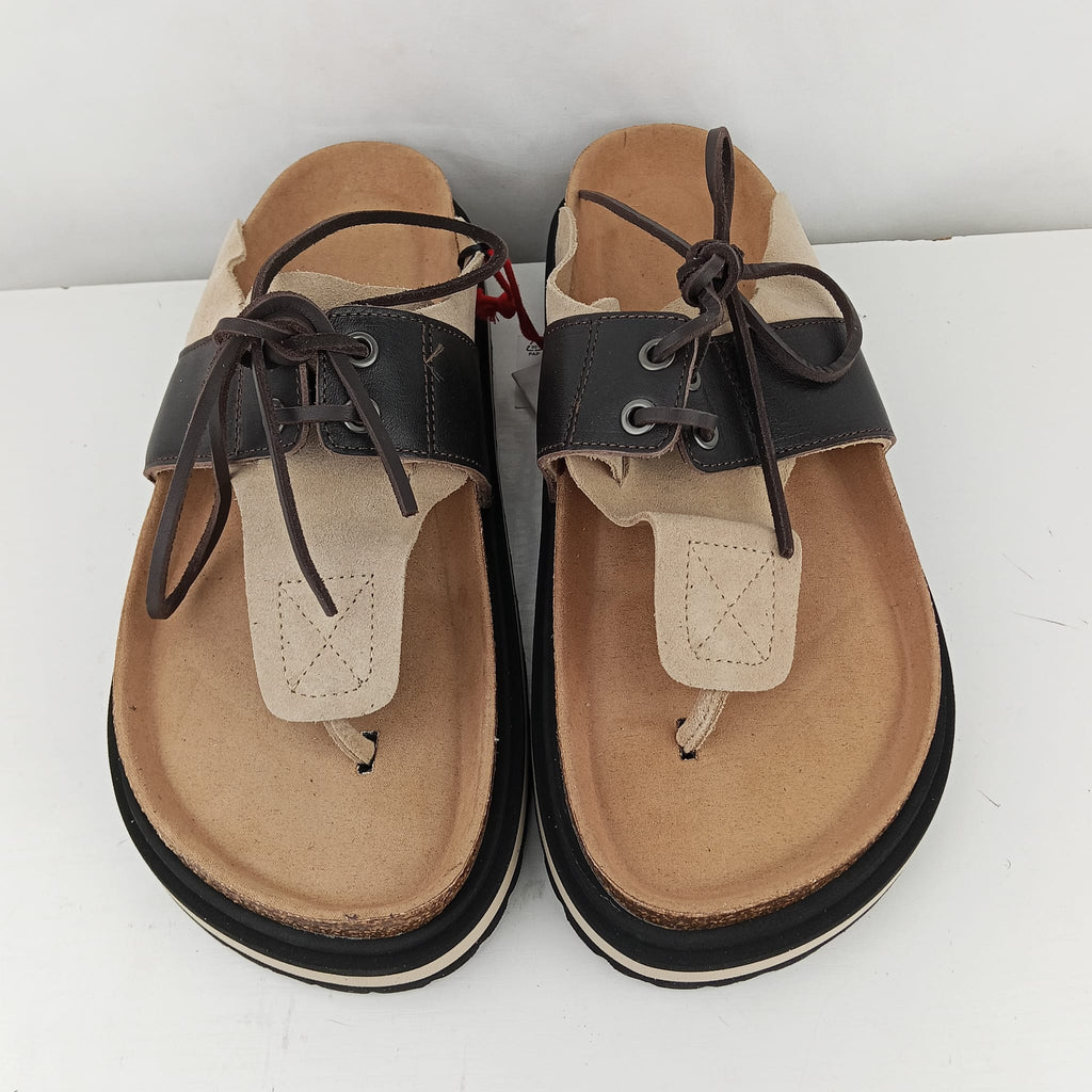 Sandali Zara beige e marrone con lacci