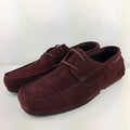 Scarpe stringate Zara bordeaux in pelle effetto scamosciato