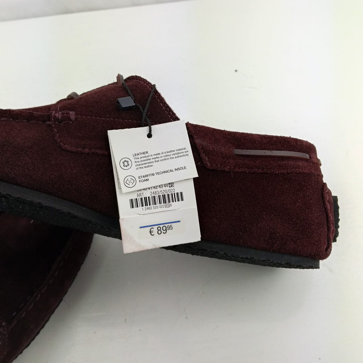 Scarpe stringate Zara bordeaux in pelle effetto scamosciato