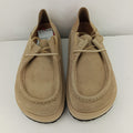 Scarpe stringate Zara beige effetto scamosciato con suola spessa
