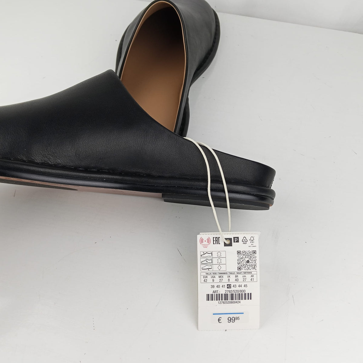 Sabot Zara neri con punta squadrata