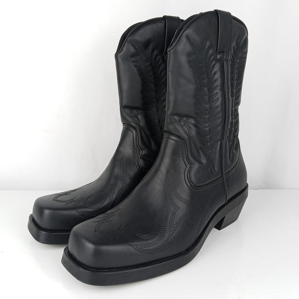 Stivali texani Zara neri con ricami