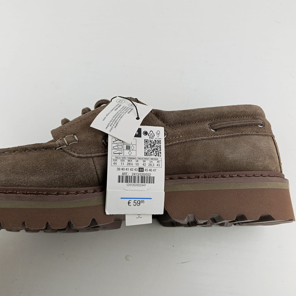 Scarpe stringate Zara marroni effetto scamosciato con suola carrarmato